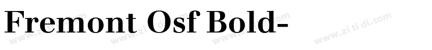 Fremont Osf Bold字体转换